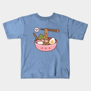 Cute Bowl Of Ramen and Toppings Kids T-Shirt